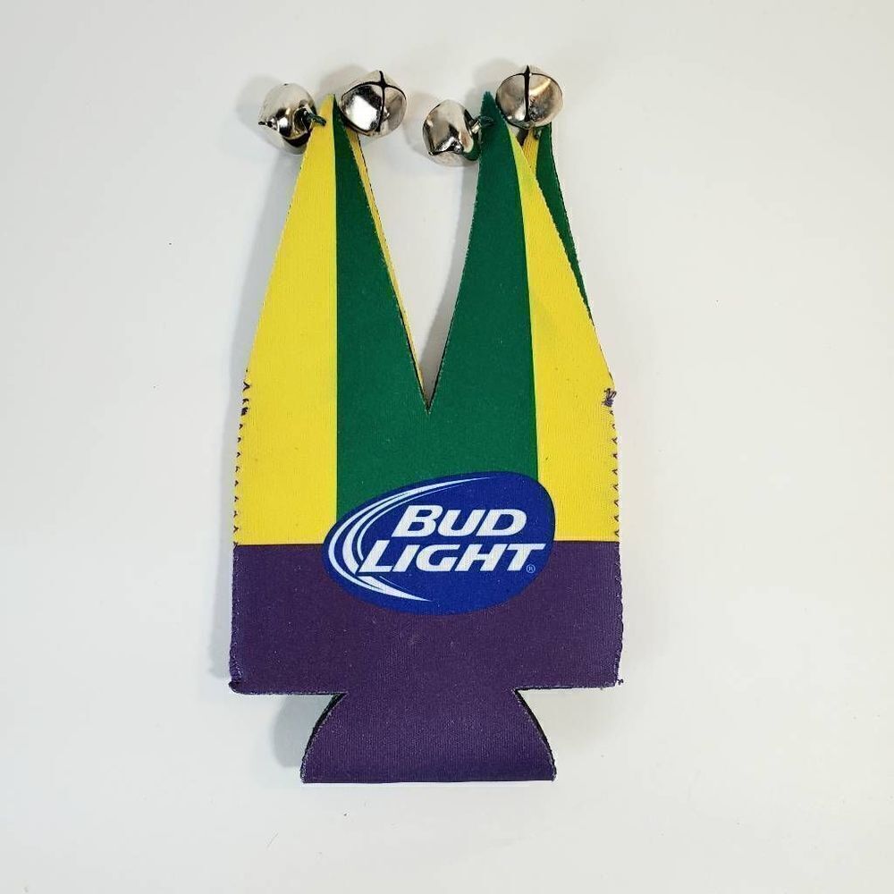 Bud Light Mardigra Bells Bottle or can koozie